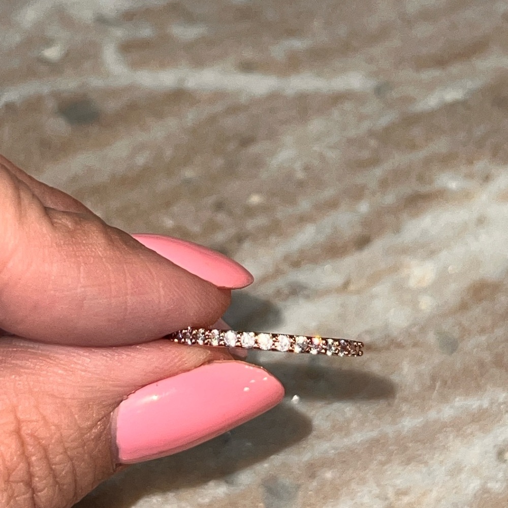 Rose Gold and Silver Women's Ring sz 6.75 / 7